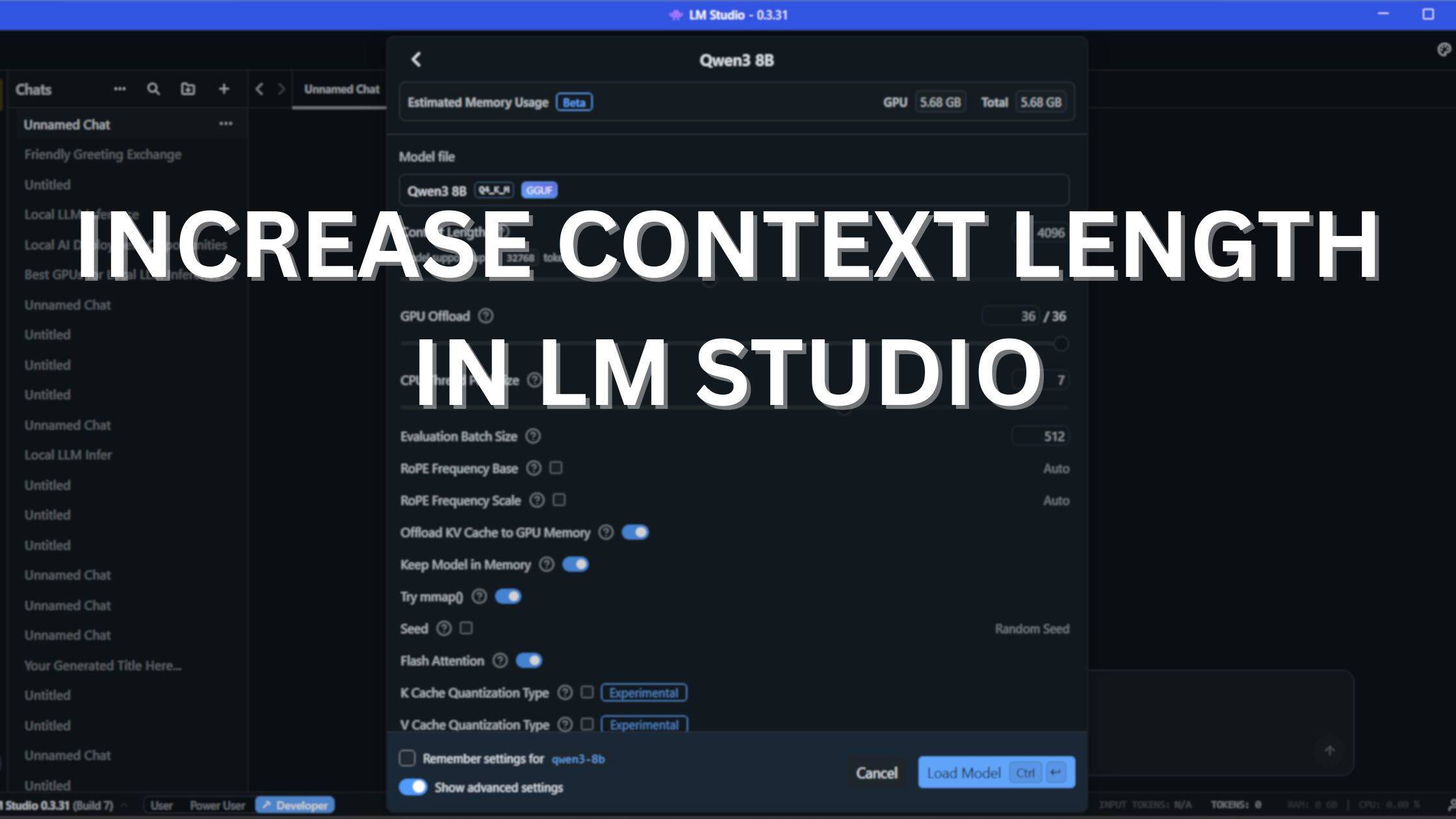 Feature image for How to Increase Context Length in LM Studio