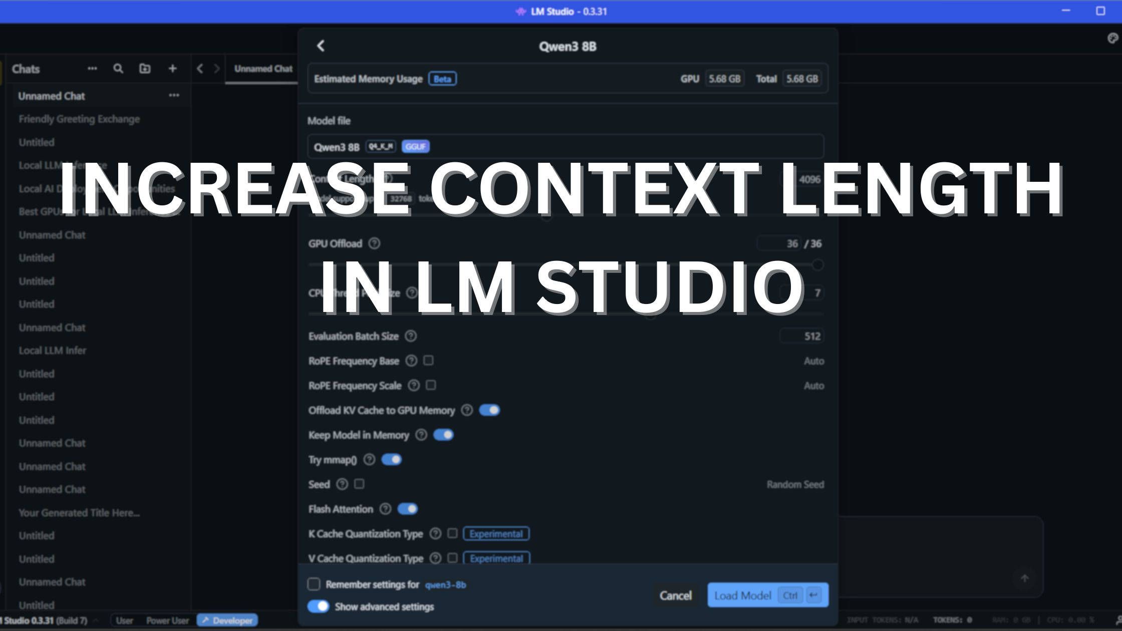 Feature image for How to Increase Context Length in LM Studio