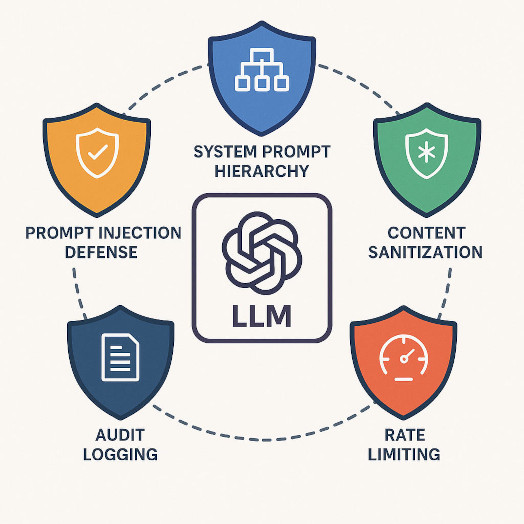 Security defense layers for protecting internet-connected local LLMs from common threats